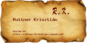 Ruttner Krisztián névjegykártya
